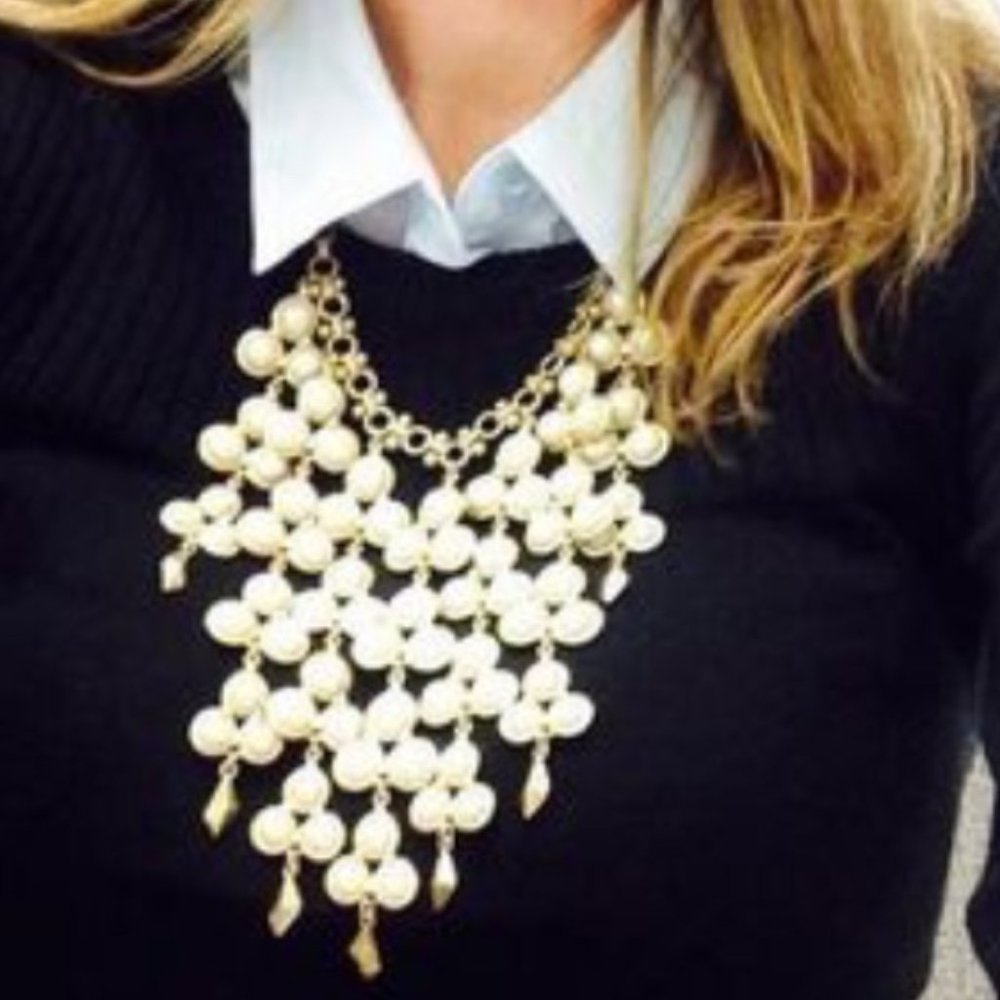 Stella & Dot | Daliah Pearl Drop Bib Necklace - Picture 3 of 15